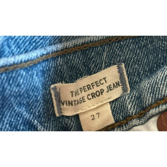 Madewell Women's The Perfect Vintage Crop Jean Size 27 Distressed Raw Hem - Picture 5 of 5